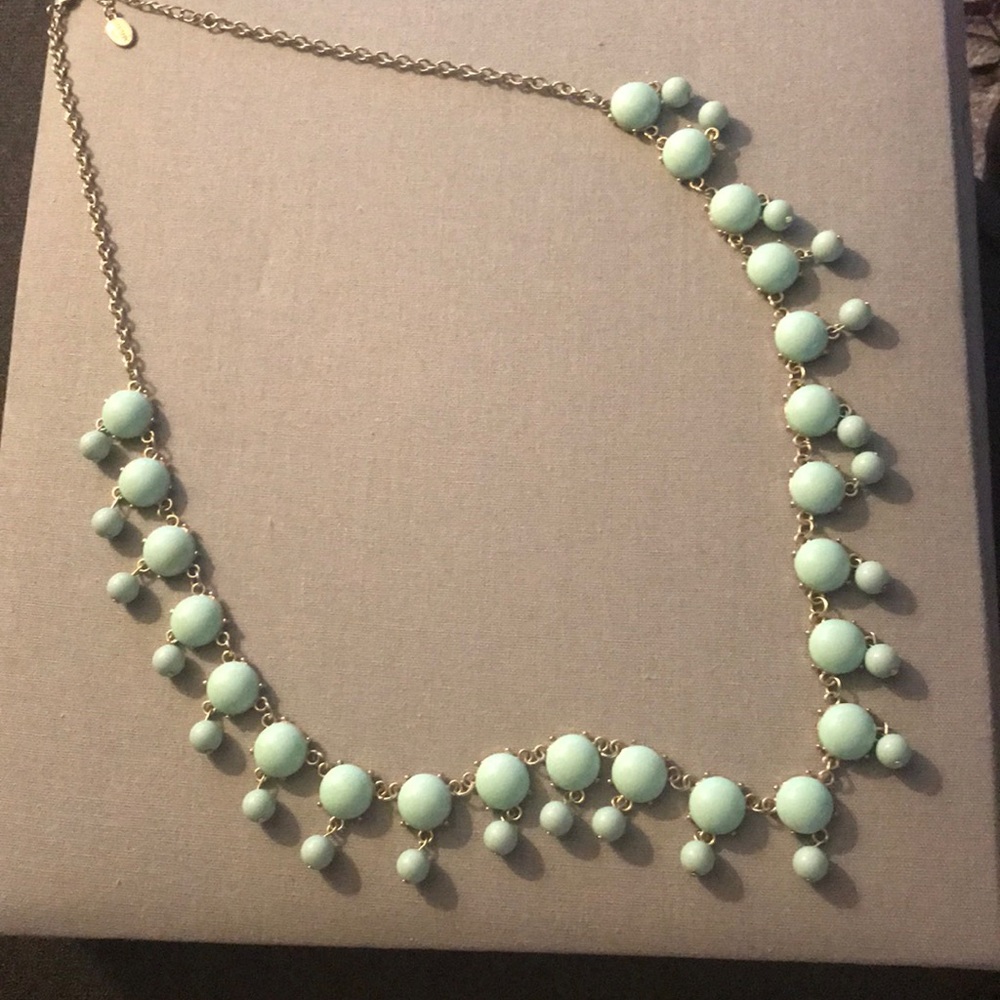 Beautiful gold and mint green necklace